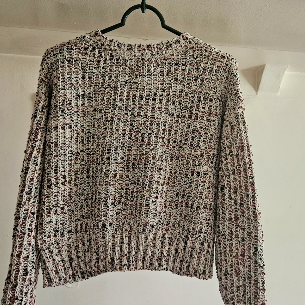 Pink rose knit sweater